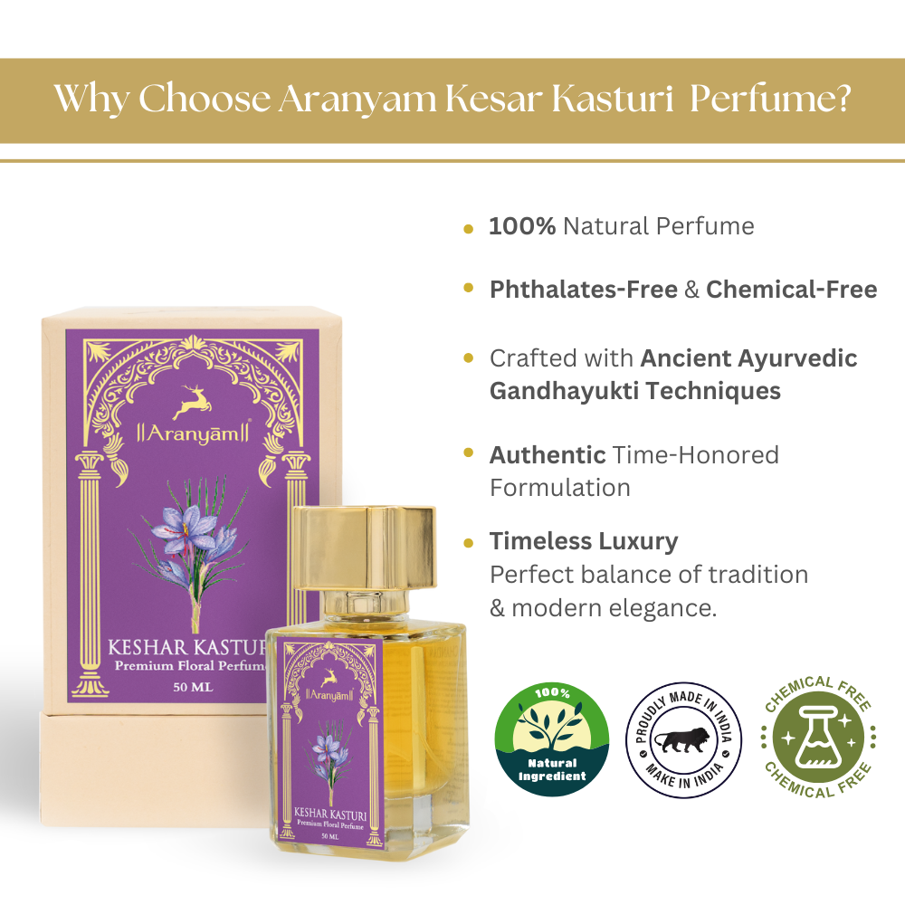 Kesar (Keshar) Kasturi Perfume Aranyam Perfumes