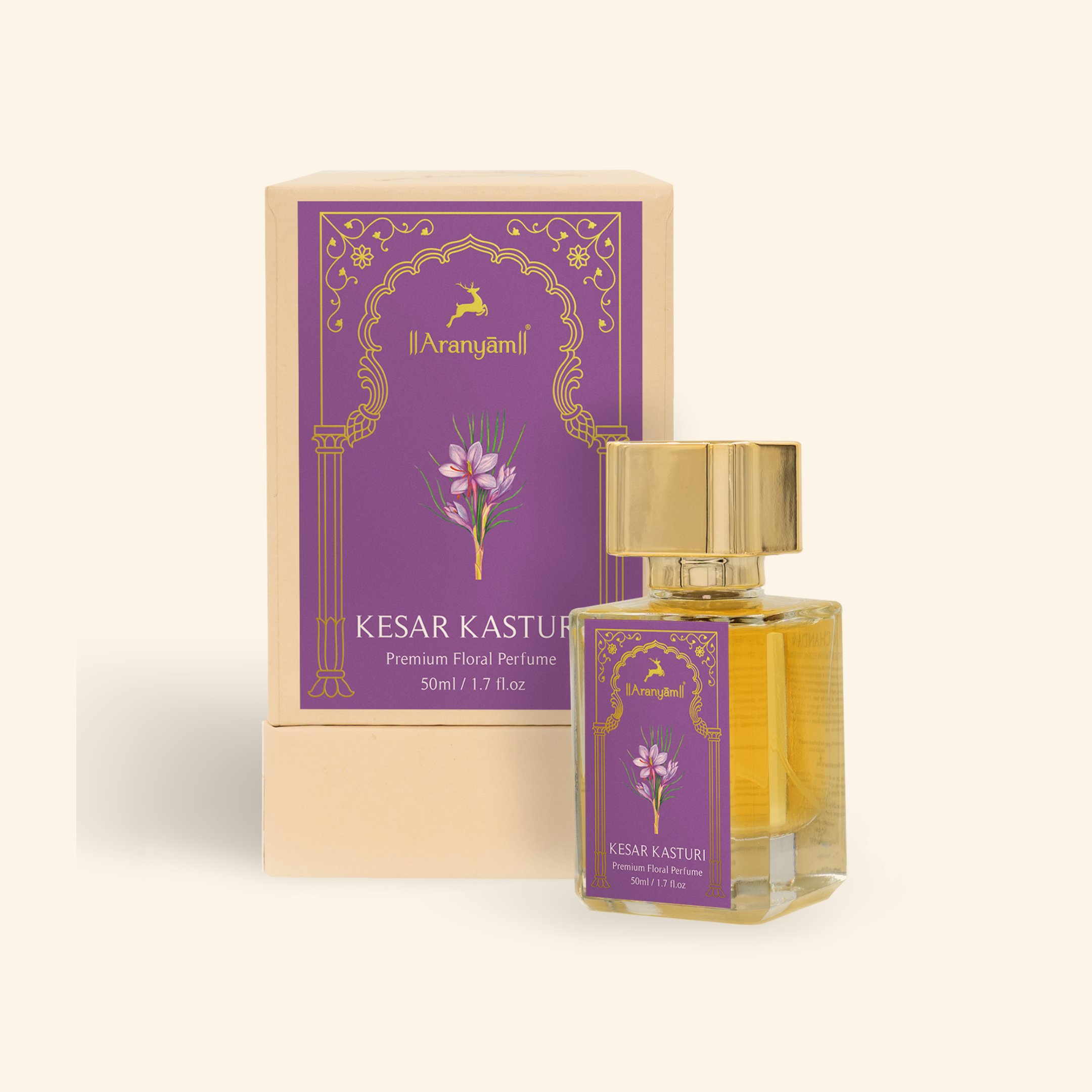 Kesar (Keshar) Kasturi Perfume (50ml) Aranyam Perfumes