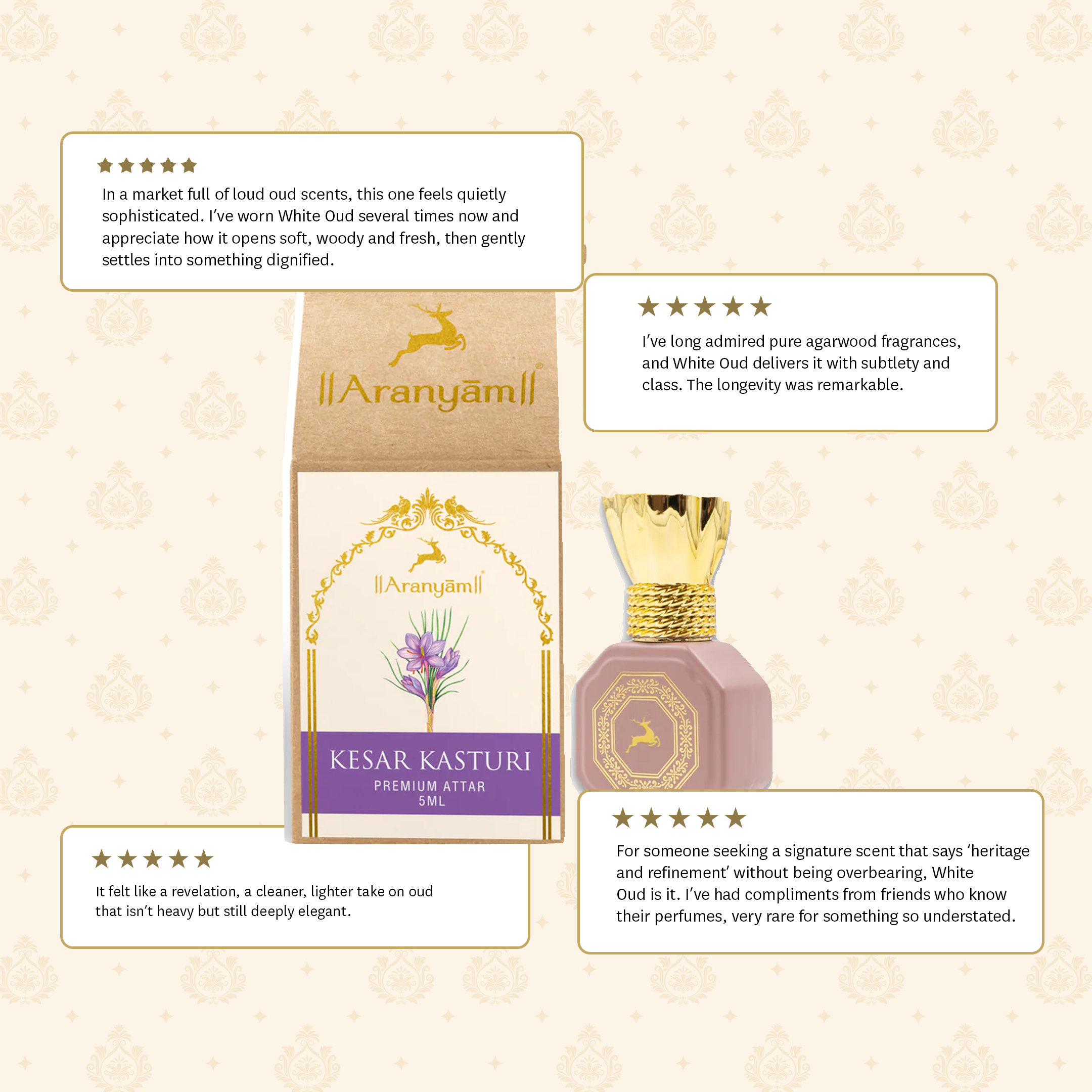 Kesar (Keshar) Kasturi Attar Aranyam Perfumes