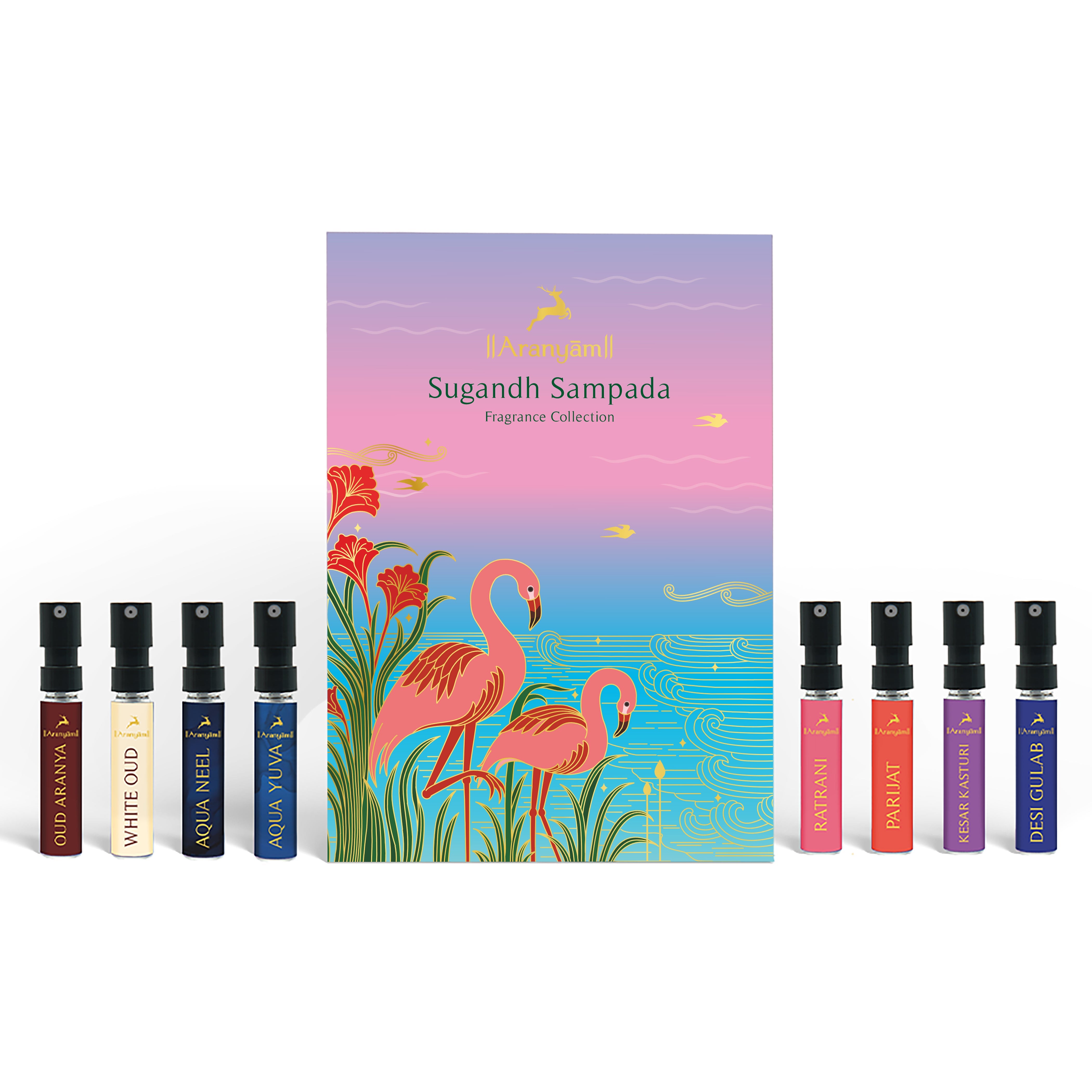 Sugandh Sampada Fragrance Collection (2 ml X 8 Perfumes) Aranyam Perfumes