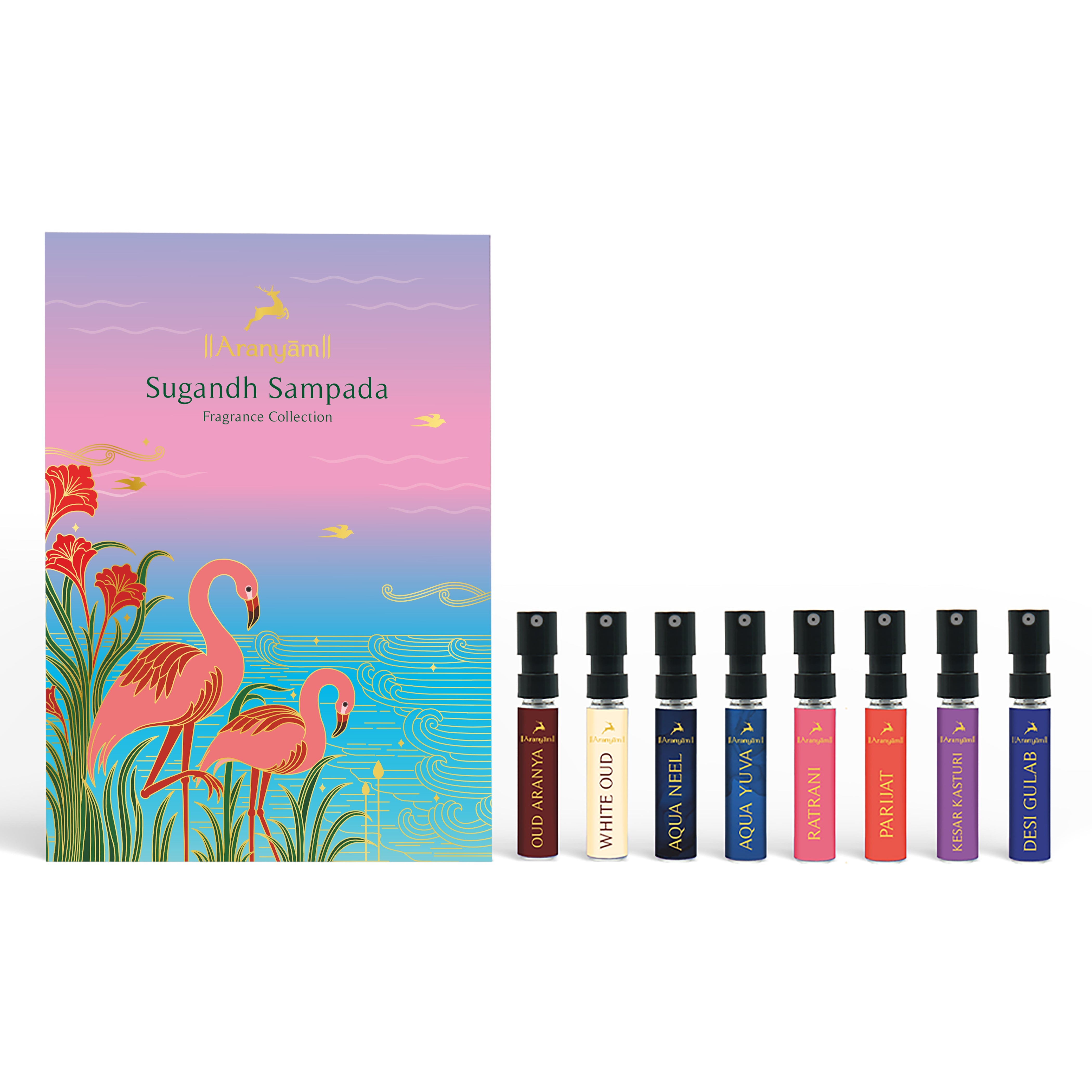Sugandh Sampada Fragrance Collection (2 ml X 8 Perfumes) Aranyam Perfumes