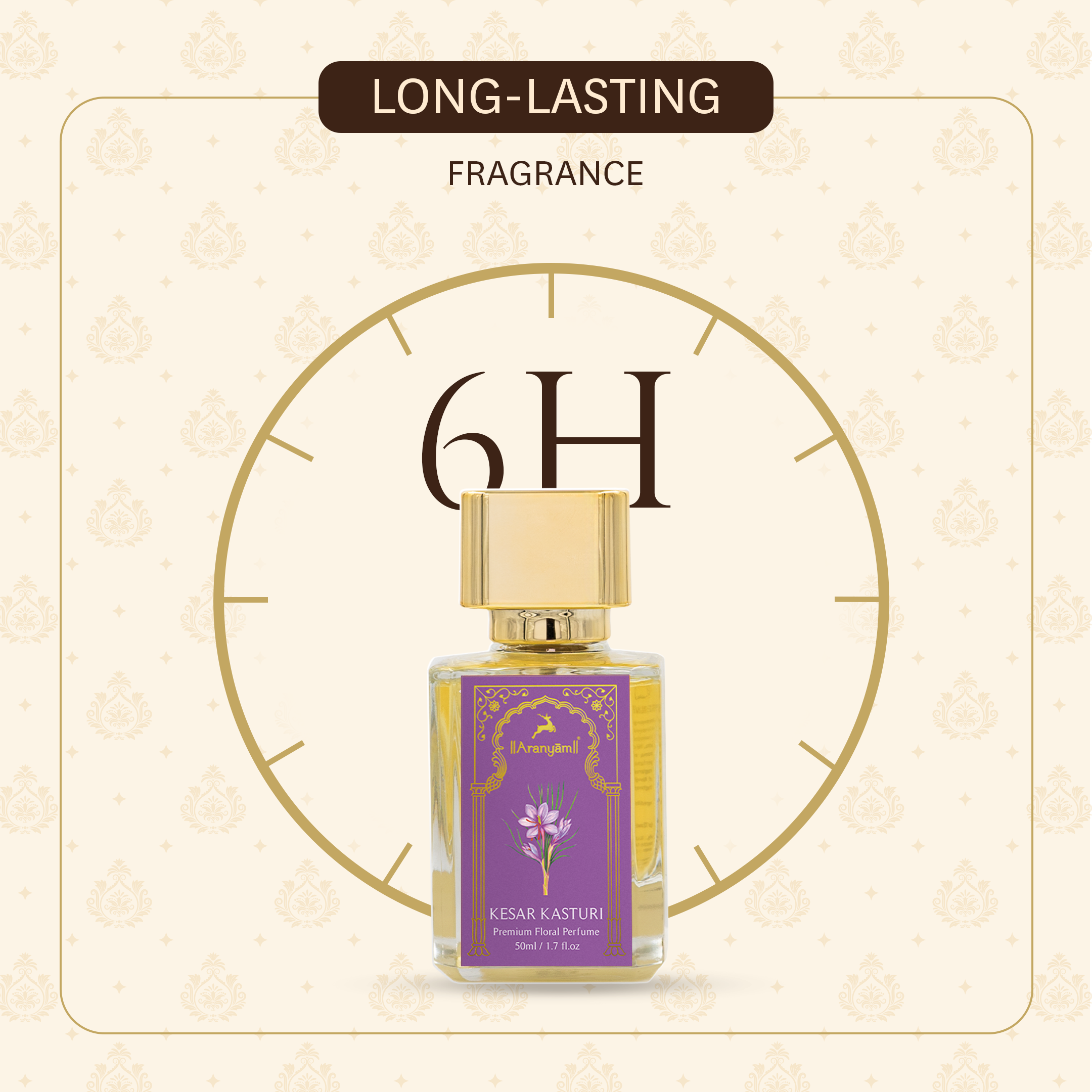 Kesar (Keshar) Kasturi Perfume (50ml) Aranyam Perfumes